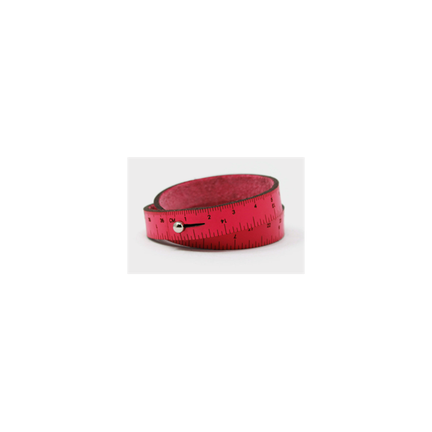 WRIST RULER - Armbnd/Mlbnd -  Hot Pink - 16" - 40 cm 